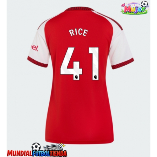 Camiseta Arsenal Declan Rice #41 Primera Equipación Replica 2026-27 para mujer mangas cortas